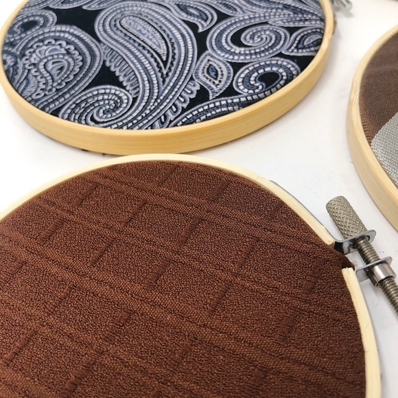 Necktie wall hanging set, neutral brown black - Picture 5 of 12